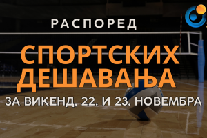 Овог викенда у Хали – градски дерби у женској одбојци – Спортски програм за 22. и 23. новембар